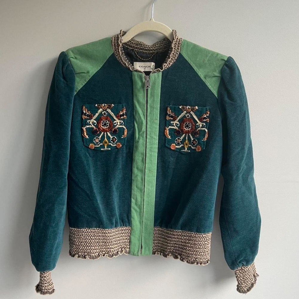 Coach beautiful embroidered jacket